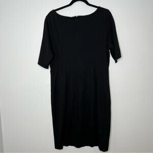 Banana Republic Black Ponte Half Sleeve Sheath Dress Women's Plus Size 14